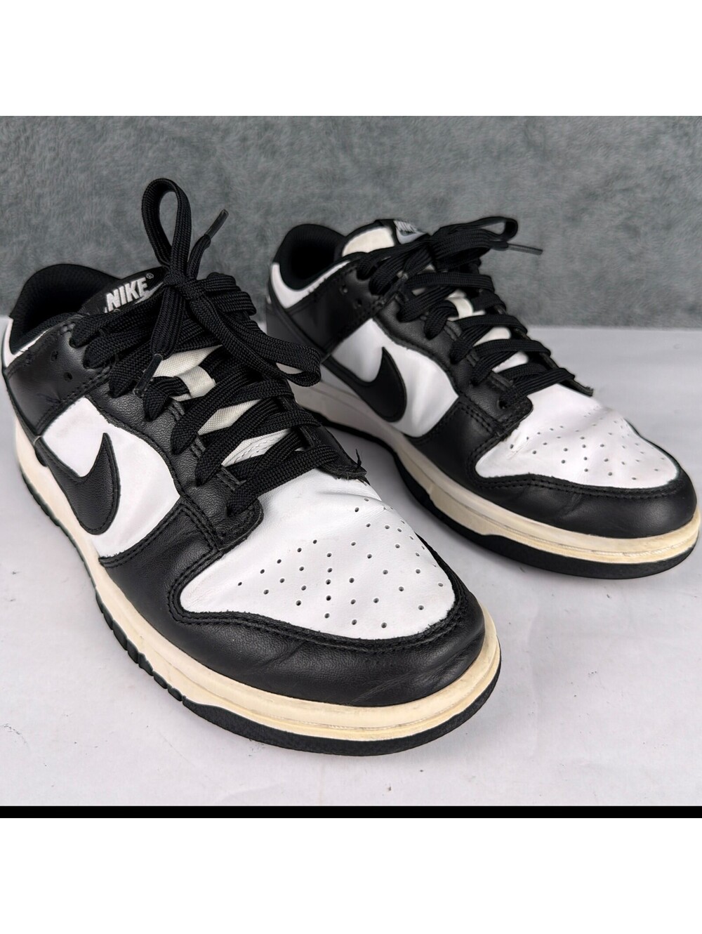Nike Women's Dunk Low Retro Panda Leather Sneakers DD1503-101 size 8.5